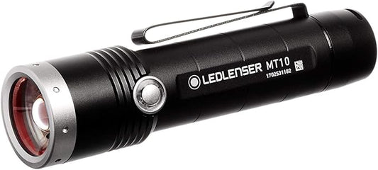 Ledlenser, MT10 Rechargeable Outdoor Flashlight, High Power LED, 1000 Lumens, Advanced Focus System for Home Use, Camping, Battery Charge Indicator