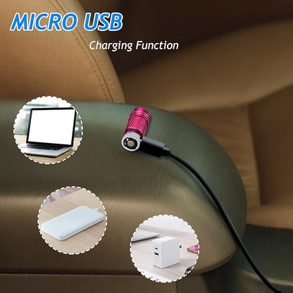 SdeNow Mini flashlight keychain EDC 200 lumens USB micro rechargeable pocket waterproof flashlight