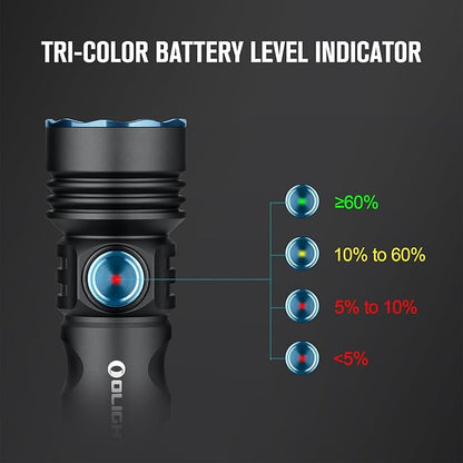 OLIGHT Seeker 4 Rechargeable Bright Flashlights, 3100 High Lumens USB-C Charging Flashlight, 400 Meters Powerful LED Long Rage Flashlight for Emergency, Camping, and Law Enforcement (Matte Black)