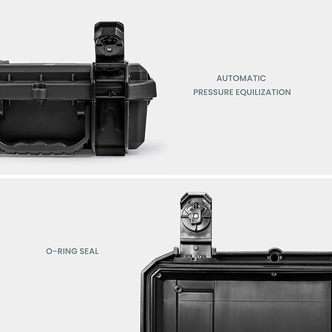 Seahorse 230 Heavy Duty Protective Dry Box Case with Foam - TSA Approved/Mil Spec / IP67 Waterproof/USA Made for Ammo First Aid Kits Microphones Motorcycles Bikes (with Foam)