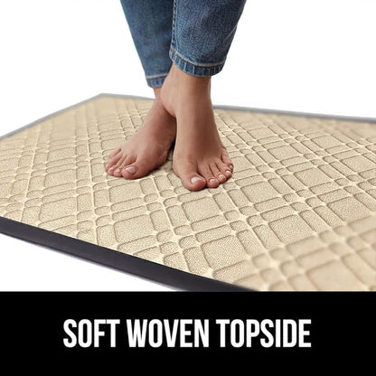 GORILLA GRIP 100% Waterproof All-Season WeatherMax Doormat, 72x24 Runner, Durable Natural Rubber, Stain and Fade Resistant, Low Profile, Indoor Outdoor Door Mats, Easy Clean Entry Mat, Modern Latte