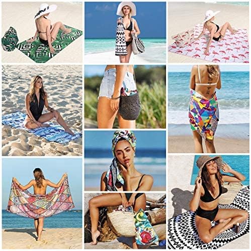 Genovega Oversized Pink Flamingo Microfiber Beach towel 32 x 60, Quick Dry Sand Free Thin Lightweight, Extra Large Pool Travel Swim Towels Adult Accessories Cruise Essentials Must Haves Necessities