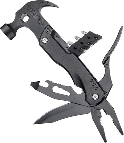 1X Survival Tools Gadgets Multitool Hammer, Father's Day Gifts Birthday Present for Men Dad Boy Grandpa, 14 in 1 DIY Survival Gadget Kit Tool Camping Backpacking Accessories