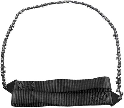 Manual Portable Folding Hand Chainsaw Gear Outdoor Kits for Camping Hiking Survival (Black)
