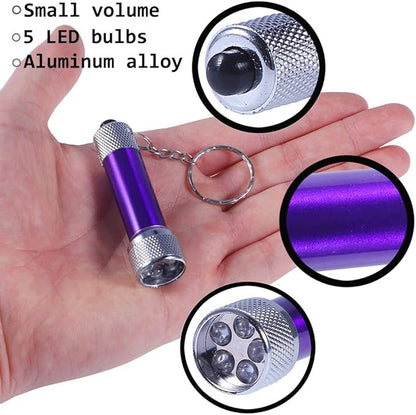 Antner 18pcs Mini Flashlights Keychain 5 Bulbs LED Keychain Toy for Kids Party Favors, Camping, Travel, Home or Office(Battery Included)