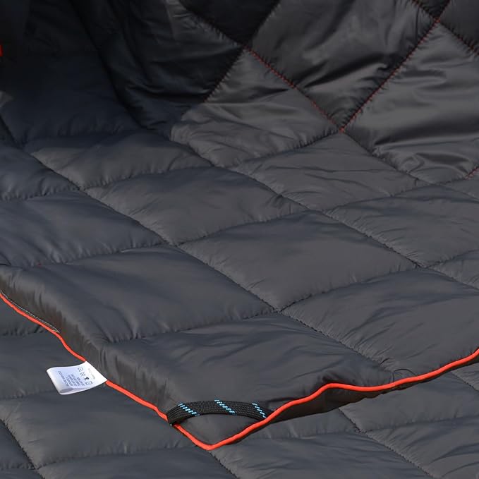 Camping Blanket, Puffy Waterproof Travel Blanket, Warm Cozy Picnic Blanket, for Outdoors, Travel, and Mountain.(Dark Grey, 78" x 56")