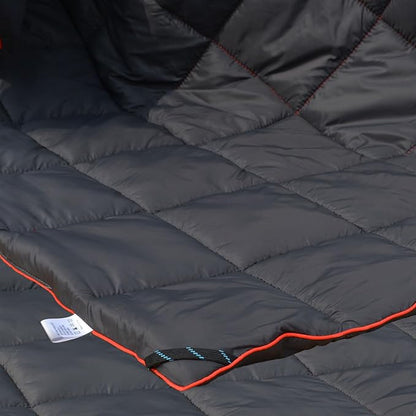 Camping Blanket, Puffy Waterproof Travel Blanket, Warm Cozy Picnic Blanket, for Outdoors, Travel, and Mountain.(Dark Grey, 78" x 56")