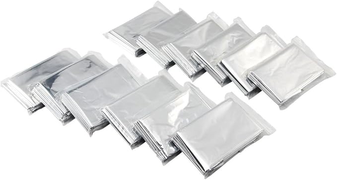 Emergency Mylar Blankets - 84" X 52"(4 Pack)