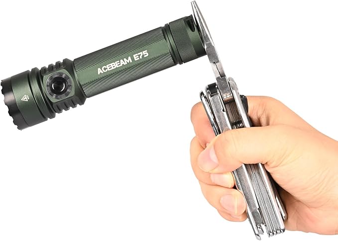 ACEBEAM E75 3000 High Lumens Flashlight with Magnetic Base, Super Bright LED Flashlight Rechargeable, IPX8 Water-Resistant Tactical EDC Flash Light, 26 Days Super Long Lasting for Camping,Everyday Use