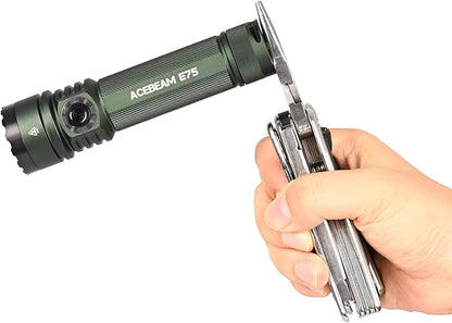 ACEBEAM E75 3000 High Lumens Flashlight with Magnetic Base, Super Bright LED Flashlight Rechargeable, IPX8 Water-Resistant Tactical EDC Flash Light, 26 Days Super Long Lasting for Camping,Everyday Use