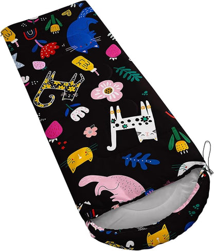 Camping Sleeping Bags,Mermaid Horse Butterfly Starry Sky 3 Season Warm & Cool Weather,Lightweight,Waterproof Sleeping Bags for Adults & Kids,Traveling,and Outdoors,Camping Gear Equipment
