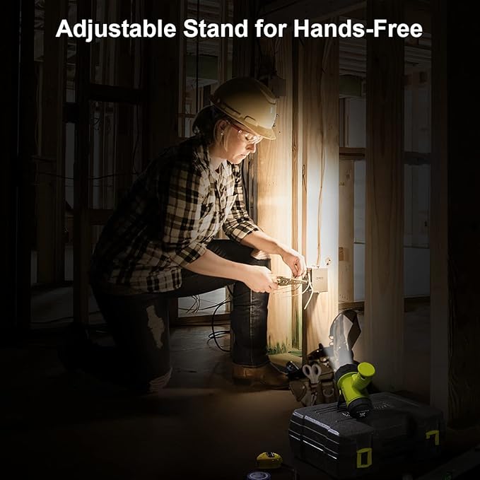 YIERBLUE Rechargeable Spotlight with 200000 Lumen LED, IP67 Waterproof Handheld Flashlight Searchlight with Detachable Red Light Filter, 24 Hours Long Running (fluorescent)