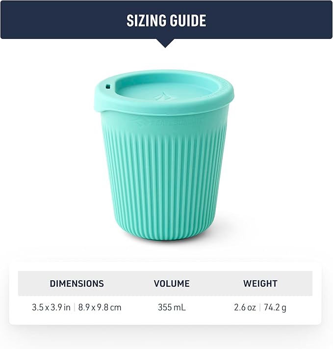 Sea to Summit Passage 12 Ounce Camp Cup, Aqua Sea Blue