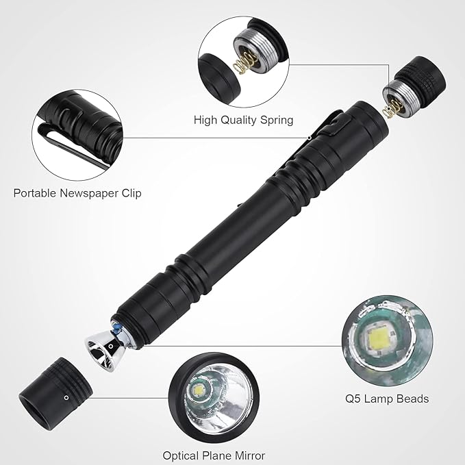 Portable Mini Pocket Sized LED Pen Light Penlight Flash Light Ultra Bright LED Flashlight for Party Favors,LED Mini Flashlight, Night Reading, Camping, Power Outage