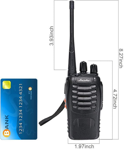 Long Range Walkie Talkies Rechargeable Two Way Radios 16-Channel UHF 2-Way Radio for Adults (Pack of 4)