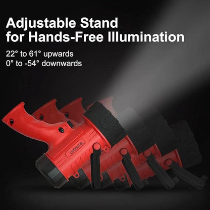 BUYSIGHT Rechargeable Spotlight Flashlight, Hand held Spotlight 200,000 lumens Waterproof Flashlight Hunting Lamp with red Filter(Red)