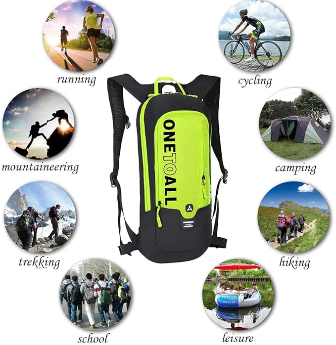 LOCAL LION Running Backpack for Men & Women, Lightweight Hydration Backpack 6L, Bike Rucksack Breathable for Biking Travelling Hiking