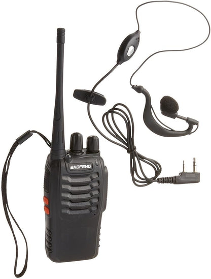 BaoFeng 1PCs 888S Walkie Talkies 1500mAh Rechargeable Battery 3 Miles Long Range with Earphone LED Flashlight