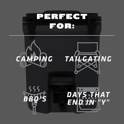 STANLEY Adventure 2 Gallon Fast Flow Water Jug, Ice Water Dispenser, Insulated Beverage Cooler with Easy Pour Spigot and Latched Foam Lid