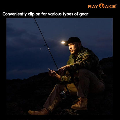 Ultra Bright 200 Lumen LED Caplight, Lightweight Cap Light, Clip on Hat Light, Rechargeable Micro USB, Waterproof, Durable, Best for Camping, Hiking, Running, Fishing CapRayO D2C