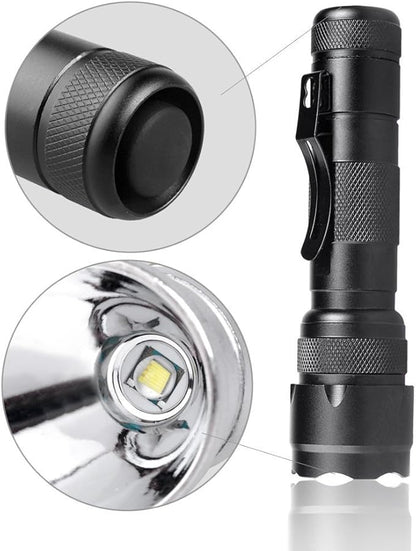 BESTSUN WF-502B Single Mode 1200 Lumens LED Flashlights, Ultra Bright L2 LED Tactical Flashlight, Waterproof Portable Small Handheld Flashlights for Camping Outdoors Walking Hunting, 2 Pack