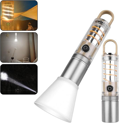 Rechargeable High Lumens Tactical LED Flashlight - 5 Lighting Modes, Zoomable, Waterproof, Powerful, Super Bright - Ideal for Camping, Travel,Emergencies, and Home Use.