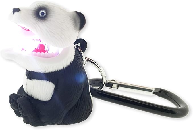 Big Discoveries WildLight Animal Carabiner Flashlight - Fun Mini Keychain Flash Lights for Kids, Nurses, Camping