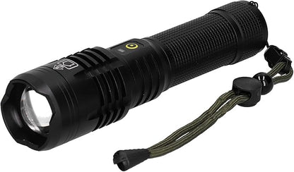 Garosa Flashlight Powerful Torch 5000LM Long Shot Telescopic Zoom Waterproof Emergency Flashlight for Outdoor Tourism Hiking Camping,Flashlight