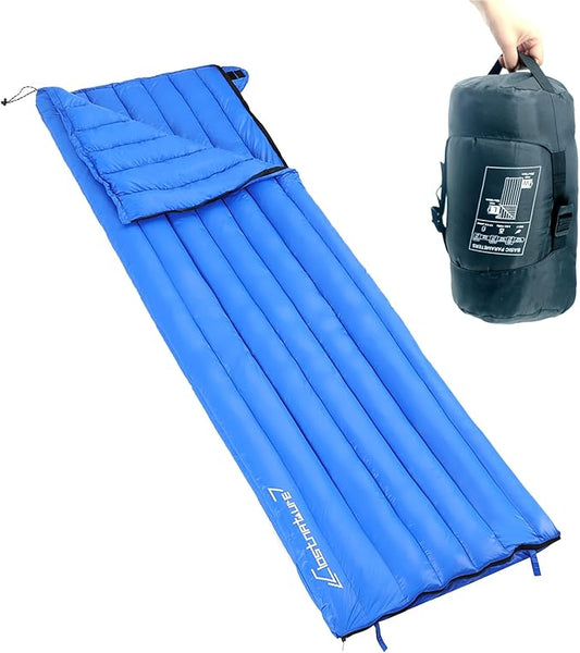Clostnature Down Backpacking Sleeping Bag - 20D Ultralight Winter Down Sleeping Bag for Camping, Lightweight Cold Weather Compact Camping Gear for Kids, Adult, Girls, Boys