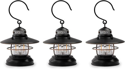 Barebones Edison Mini Lantern - Vintage Adjustable Camping Lantern - Small Lantern Lights - Outdoor Accessories and Camping Essentials