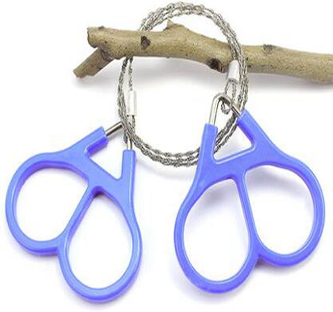 1 Pair Survival Saw Wire Saws Universal Saw Camping Saw, Commando Wire Saw Bulk,Ideal for Survival Kits