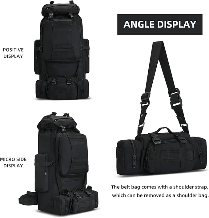 100L Camping Hiking Backpack Molle Rucksack Military Camping Backpacking Daypack