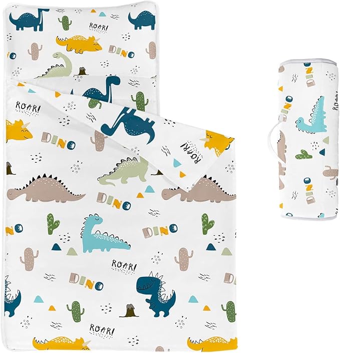 Space Nap Mat - Space Ship Galaxy Sleeping Bag with Removable Pillow - Daycare and Sleepovers Preschool Kindergarten Bedding Set for Kids Toddler Boys Girls
