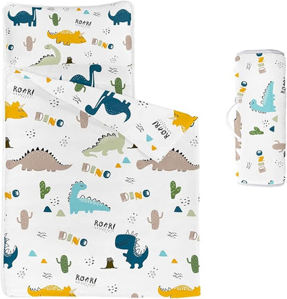 Space Nap Mat - Space Ship Galaxy Sleeping Bag with Removable Pillow - Daycare and Sleepovers Preschool Kindergarten Bedding Set for Kids Toddler Boys Girls