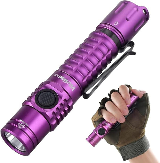 Wurkkos Tactical Flashlight, 2000 Lumen Super Bright Flashlight, Rechargeable Flashlight 345m Long Rang, Dual Switch, IPX8 Waterproof EDC Flashlight for Emergencies, Camping, Hiking