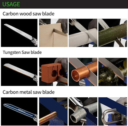 15-in-1 Multi-Tool with One-Touch Safety Lock - Professional Knife for Metal, Wood, Saw Blade, Heo, Rake, Sickle, Tungsten Carbide, Tile Glass Cutter - Outdoor, Camping, Hunting, Gardening, Hiking