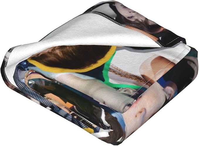 Jung Kook Blanket 60"X80" Soft and Comfortable Warm Fleece Throw Full Picture of Idol Group Blankets Yoga Blankets Beach Blanket Picnic Blankets Gift for Dorm Room Decor Sofa Bed Camping Travel