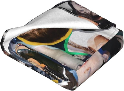 Jung Kook Blanket 60"X80" Soft and Comfortable Warm Fleece Throw Full Picture of Idol Group Blankets Yoga Blankets Beach Blanket Picnic Blankets Gift for Dorm Room Decor Sofa Bed Camping Travel