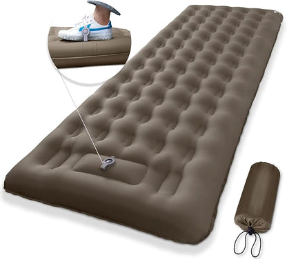 MEETPEAK Extra Thickness 5 inch Inflatable Sleeping Pad for Camping, Ultralight Compact Camping Sleeping Mat Built-in Pump, Portable Camping Air Mattress for Tent Hiking Backpacking Traveling