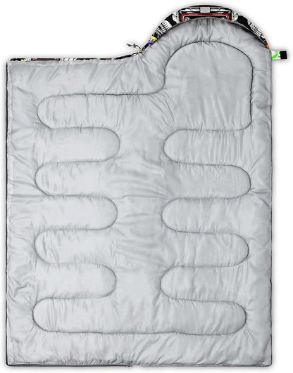 AILONEN Boys Sports Camping Sleeping Bags,Lightweight & Waterproof,3 Season Warm & Cool Weather,Black Player Basketball Sleeping Bags for Kids Adults,Travelling,Outdoors