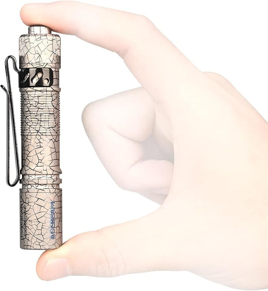 ACEBEAM Pokelit AA Rechargeable Mini Flashlight with Clip, 500 High Lumens Pocket EDC Flashlight, Super Bright Small Flashlight,519A 90+ High CRI Led Flashlight for Camping,Everyday Use(Titanium)