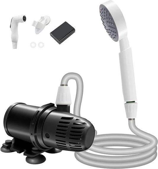 VINTEX Portable Camping Shower, Portable Shower with USB Rechargeable Battery, Outdoor Shower for Hiking, Traveling, Pet Bath