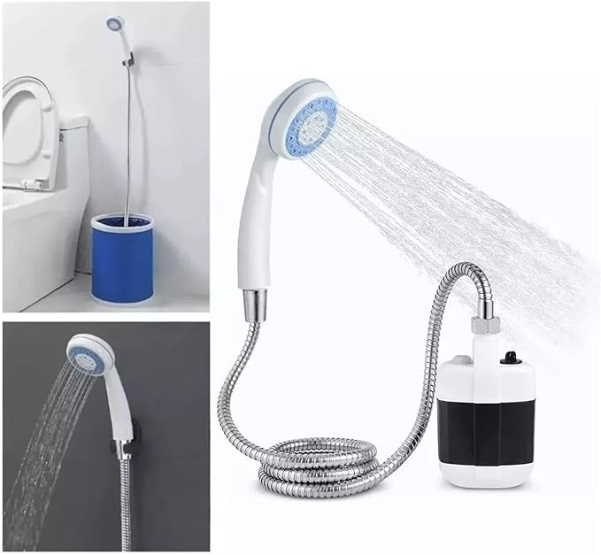 Portable Outdoor Shower, Electric Water Saving Shower, Battery Powered Shower Pump for Hiking Backpacking Camping Travel Beach Pets Watering Flowers