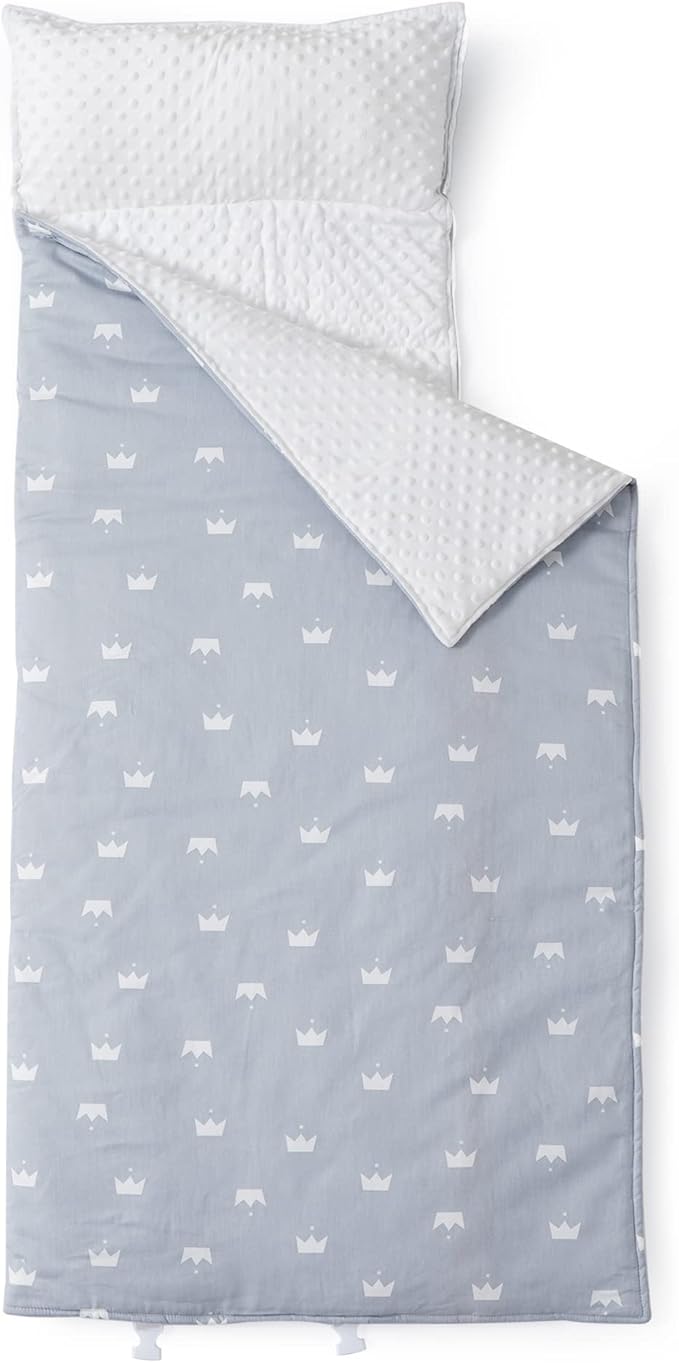 Bunnikins & Clover Toddler Nap Mat with Removable Pillow, Nap Mats for Preschool, Easy Clean Toddler Nap Pad for Kindergarten, Kids Sleeping Bag for Travel Camping