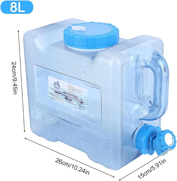 Water Storage Containers, Camping Water Container, Portable Water Tank with Faucet Camping Bucket with Tap Water Jug with Spigot BPA Free Emergency Water Storage for Outdoor Camping Hiking