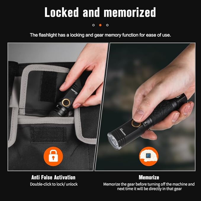 NICRON L71 Tactical Flshlights High Lumens, Type-C Rechargeable Magnetic Flashlight 90 Degree Working Light, IP65 Waterproof 1800 Lunmens LED Flashlights for Camping Outdoor Emergency, 8 Models