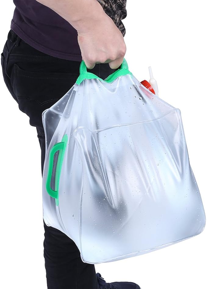 Collapsible Water Container, Portable Water Carrier with Spigot for Camping Hiking Fishing BBQ Outdoor and Hurricane Flood Fire Emergency