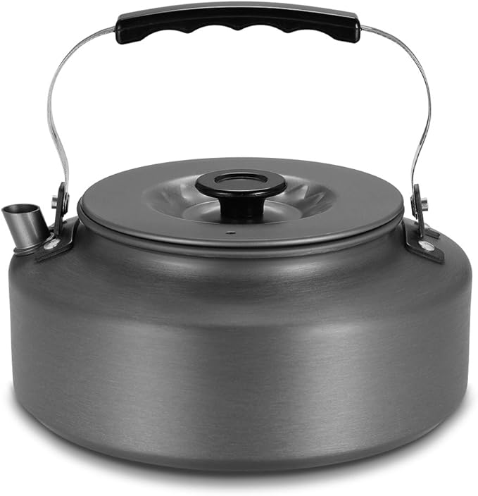Doorslay Outdoor Camping Kettle, Aluminum Alloy Tea Kettle with Carrying Bag, Compact Lightweight Coffee Pot, 0.8L/1.1L/1.2L/1.6L Optional