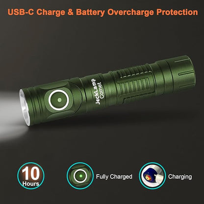 90 Degree EDC Flashlight, 1200 High Lumens Magnetic Flashlight with Clip, 6 Modes Rechargeable Led Headlamp, Pocket Tactical Flashlight for Working, Camping（Battery Included）
