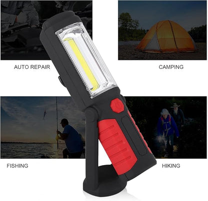 LED Work Light,COB LED Flashlight,Portable Flashlight,with Magnetic Stand for Car Repair, Home, Garage, Emergency and Outdoor Camping (Red), COB LED Flashlight,LED Work Light,Portable FlashliCOB